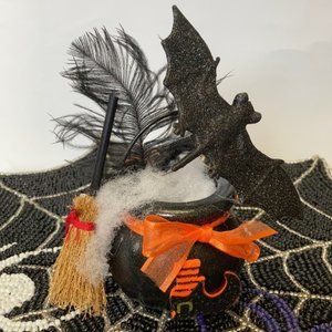 Cauldron Witch Bat Spell Potion Lamp